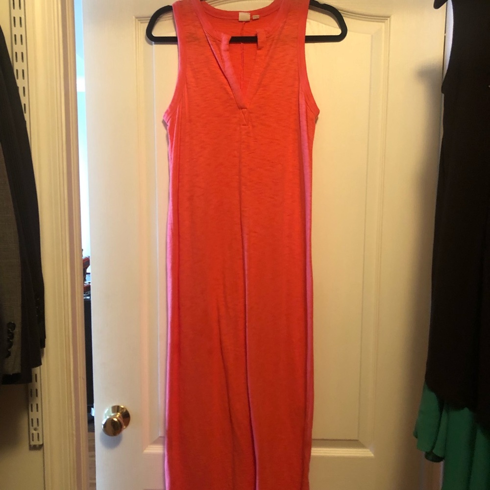 Gap coral maxi dress XS